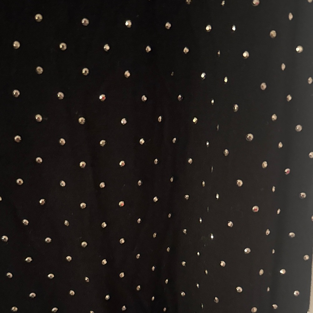 Black Sleeveless tank with rhinestones - Picture 4 of 4